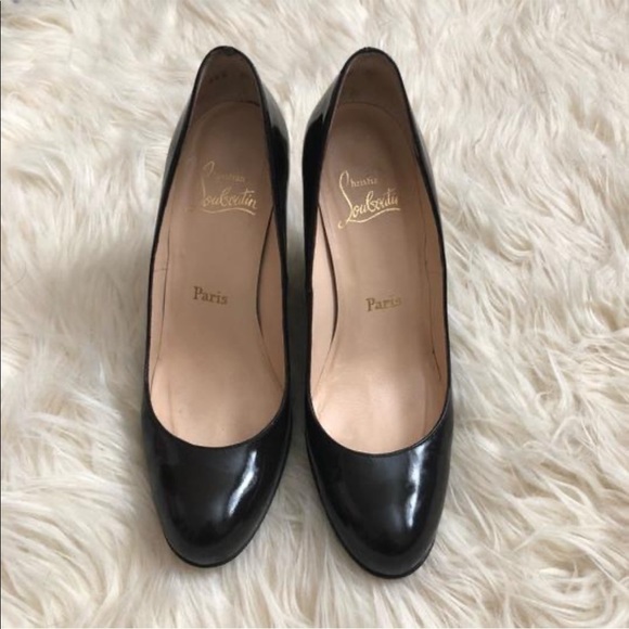 Christian Louboutin Patent Leather Wedge Heels - Picture 2 of 12